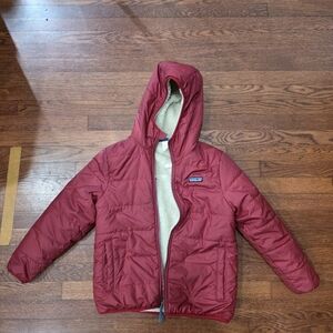 Red Puffer Jacket with Hood